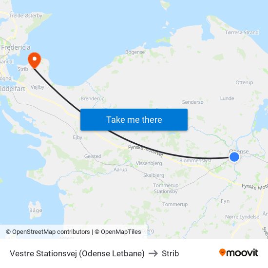 Vestre Stationsvej (Odense Letbane) to Strib map