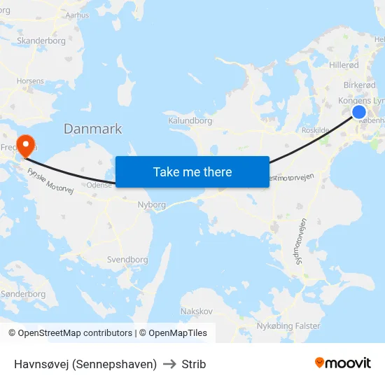 Havnsøvej (Sennepshaven) to Strib map