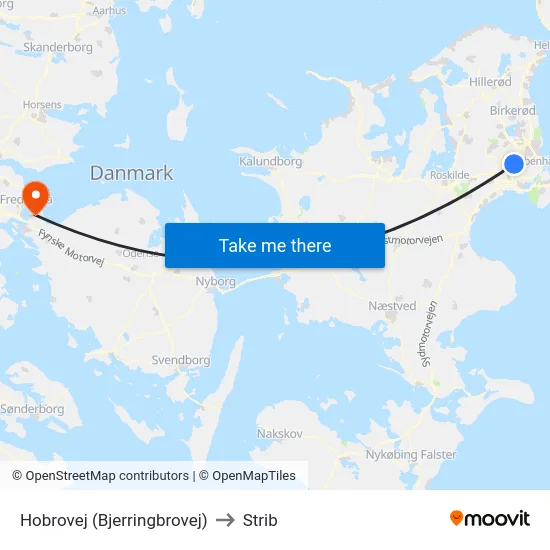 Hobrovej (Bjerringbrovej) to Strib map