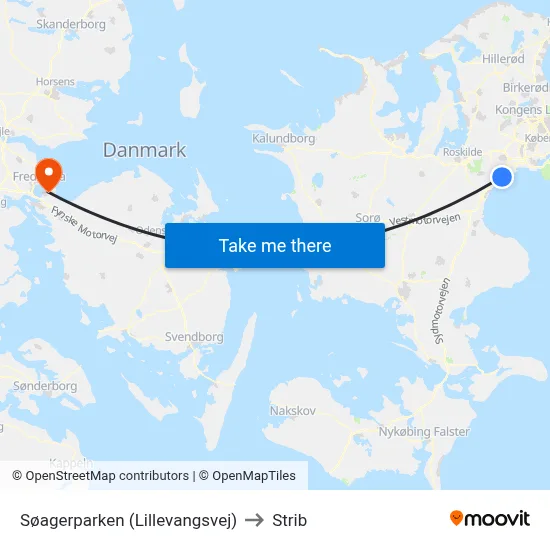 Søagerparken (Lillevangsvej) to Strib map