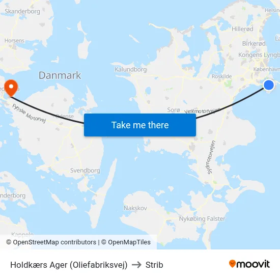 Holdkærs Ager (Oliefabriksvej) to Strib map
