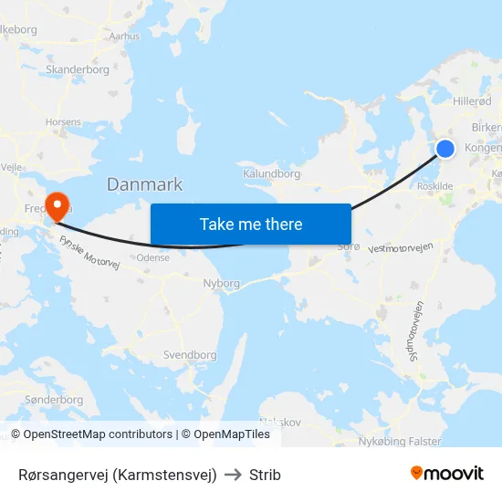 Rørsangervej (Karmstensvej) to Strib map