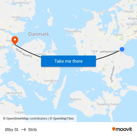 Ølby St. to Strib map