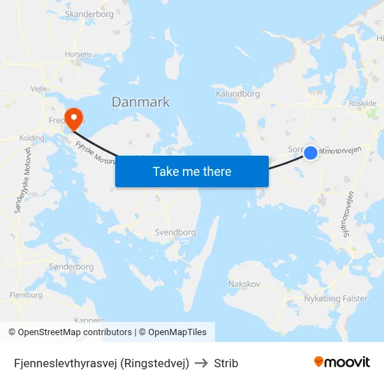 Fjenneslevthyrasvej (Ringstedvej) to Strib map