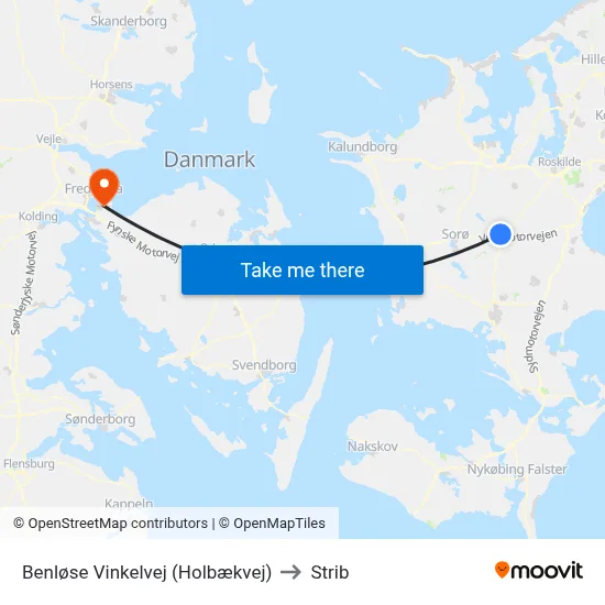 Benløse Vinkelvej (Holbækvej) to Strib map