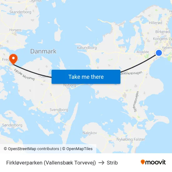 Firkløverparken (Vallensbæk Torvevej) to Strib map