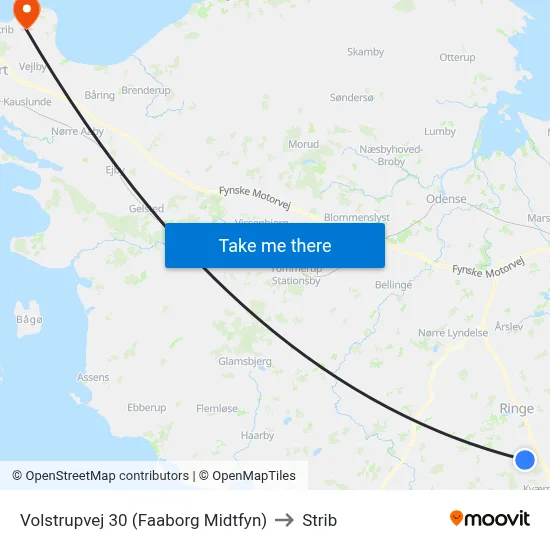 Volstrupvej 30 (Faaborg Midtfyn) to Strib map
