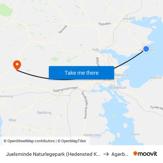 Juelsminde Naturlegepark (Hedensted Kom) to Agerbæk map