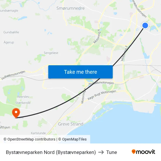Bystævneparken Nord (Bystævneparken) to Tune map