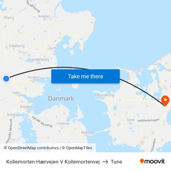 Kollemorten Hærvejen V Kollemortenvej to Tune map