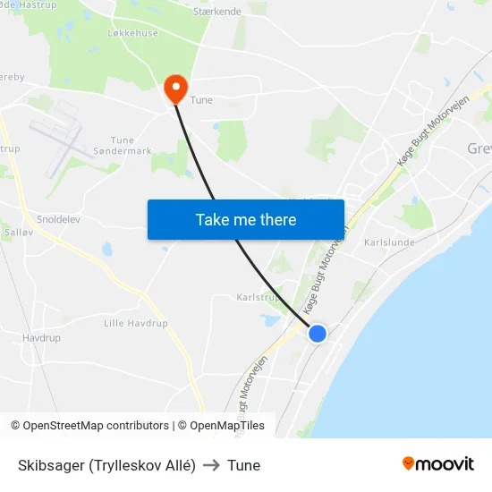 Skibsager (Trylleskov Allé) to Tune map