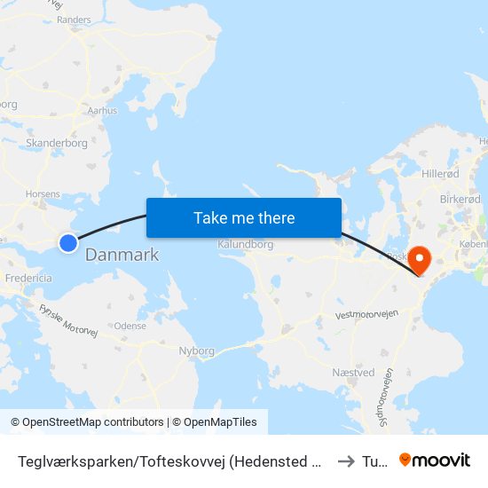 Teglværksparken/Tofteskovvej (Hedensted Kom) to Tune map