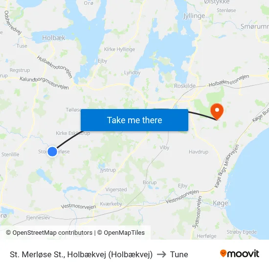 St. Merløse St., Holbækvej (Holbækvej) to Tune map