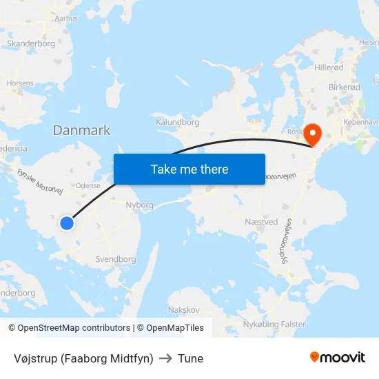 Vøjstrup (Faaborg Midtfyn) to Tune map