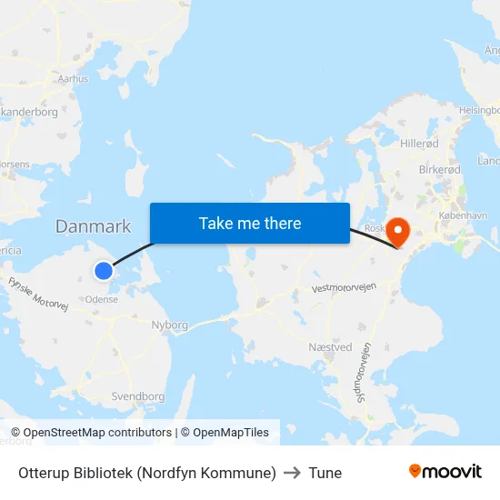Otterup Bibliotek (Nordfyn Kommune) to Tune map