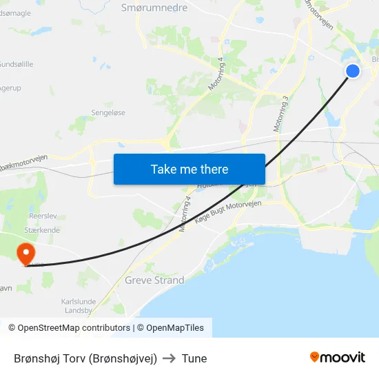 Brønshøj Torv (Brønshøjvej) to Tune map