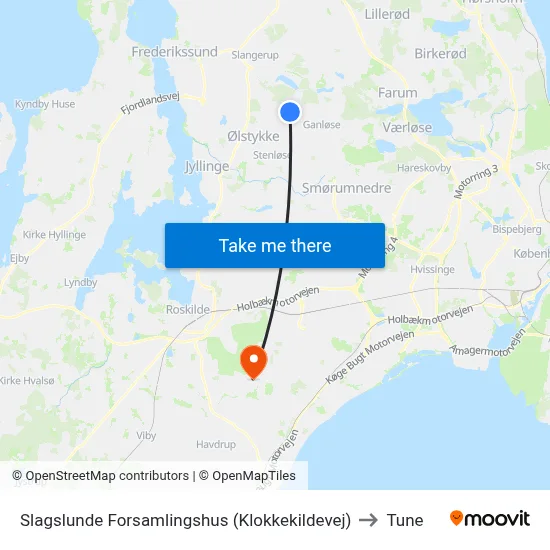 Slagslunde Forsamlingshus (Klokkekildevej) to Tune map