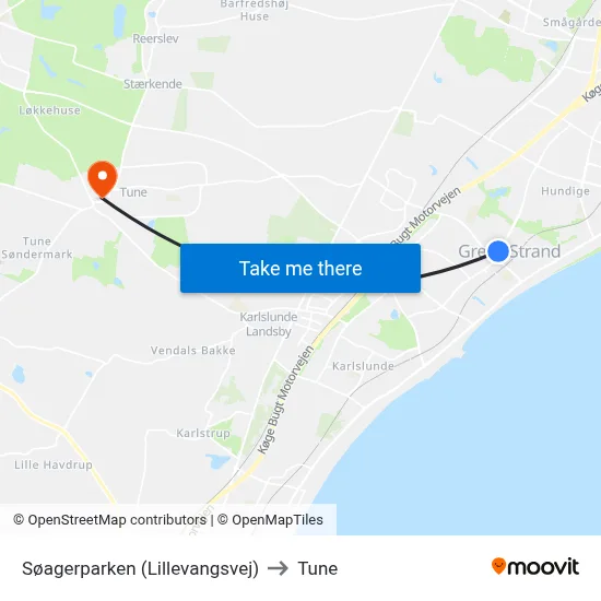 Søagerparken (Lillevangsvej) to Tune map