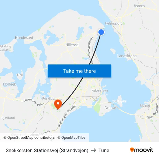 Snekkersten Stationsvej (Strandvejen) to Tune map