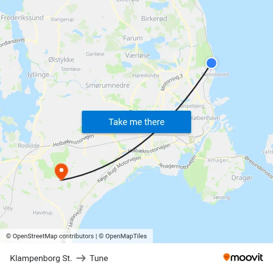 Klampenborg St. to Tune map