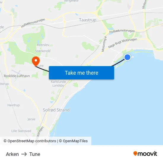 Arken to Tune map