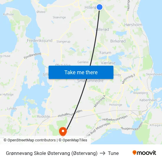 Grønnevang Skole Østervang (Østervang) to Tune map