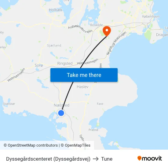 Dyssegårdscenteret (Dyssegårdsvej) to Tune map