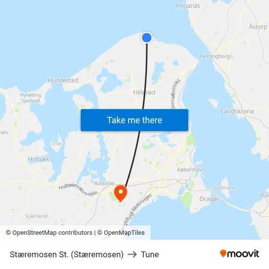 Stæremosen St. (Stæremosen) to Tune map