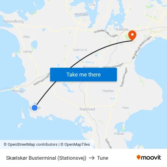 Skælskør Busterminal (Stationsvej) to Tune map