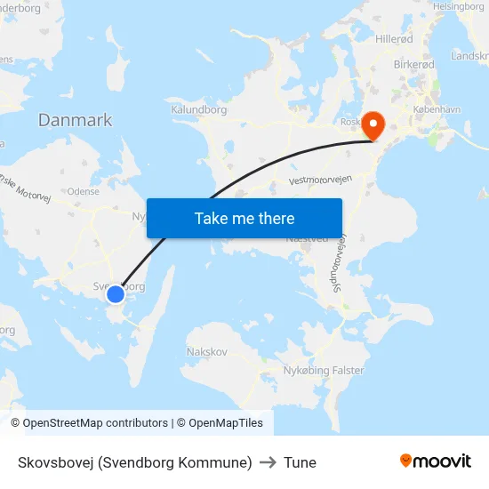 Skovsbovej (Svendborg Kommune) to Tune map