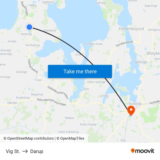 Vig St. to Darup map