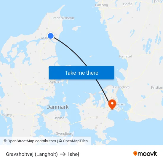Gravsholtvej (Langholt) to Ishøj map