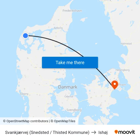 Svankjærvej (Snedsted / Thisted Kommune) to Ishøj map