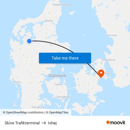 Skive Trafikterminal to Ishøj map