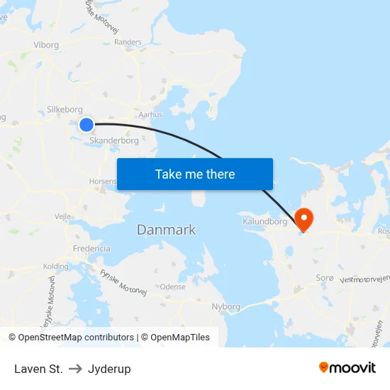 Laven St. to Jyderup map