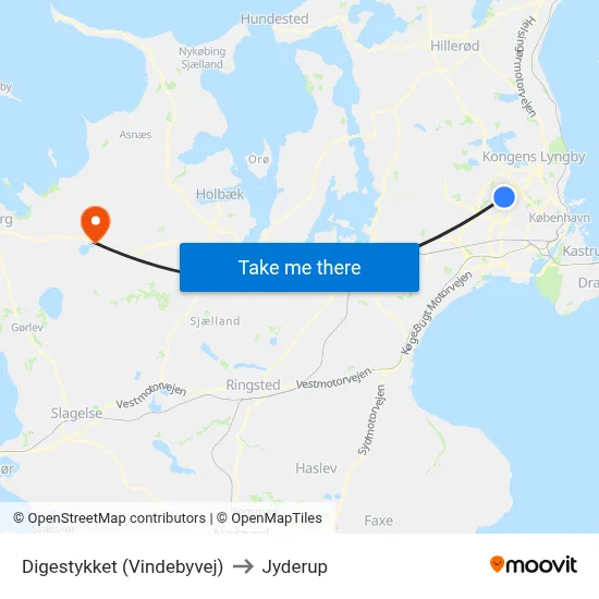 Digestykket (Vindebyvej) to Jyderup map