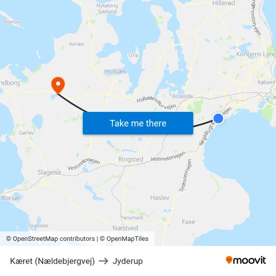 Kæret (Nældebjergvej) to Jyderup map