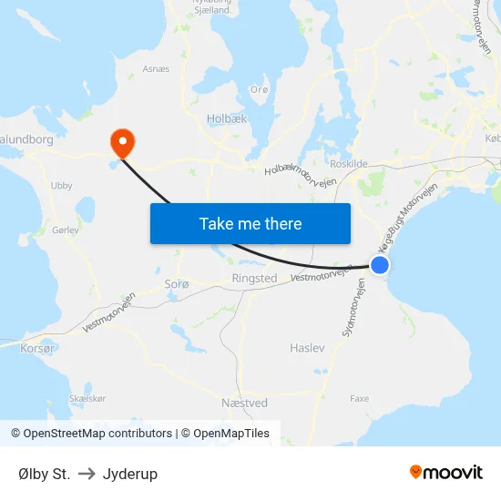 Ølby St. to Jyderup map