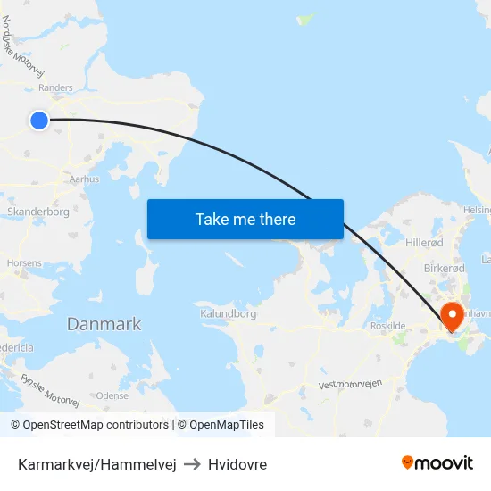 Karmarkvej/Hammelvej to Hvidovre map