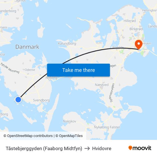 Tåstebjerggyden (Faaborg Midtfyn) to Hvidovre map