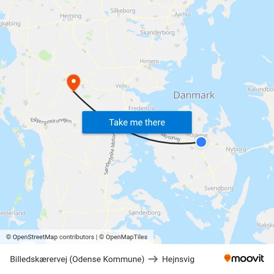 Billedskærervej (Odense Kommune) to Hejnsvig map