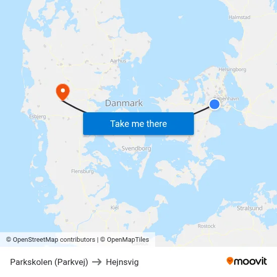 Parkskolen (Parkvej) to Hejnsvig map