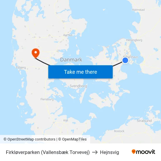 Firkløverparken (Vallensbæk Torvevej) to Hejnsvig map