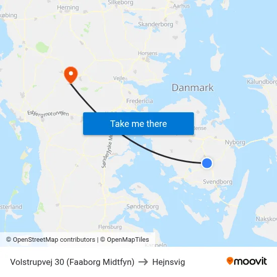 Volstrupvej 30 (Faaborg Midtfyn) to Hejnsvig map