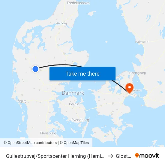 Gullestrupvej/Sportscenter Herning (Herning Kom) to Glostrup map
