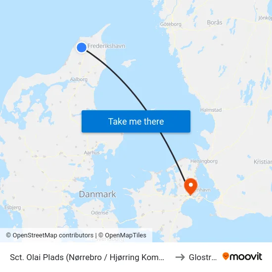 Sct. Olai Plads (Nørrebro / Hjørring Kommune) to Glostrup map