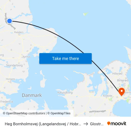 Heg Bornholmsvej (Langelandsvej / Hobro) to Glostrup map