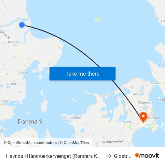 Havndal/Håndværkervænget (Randers Kom) to Glostrup map