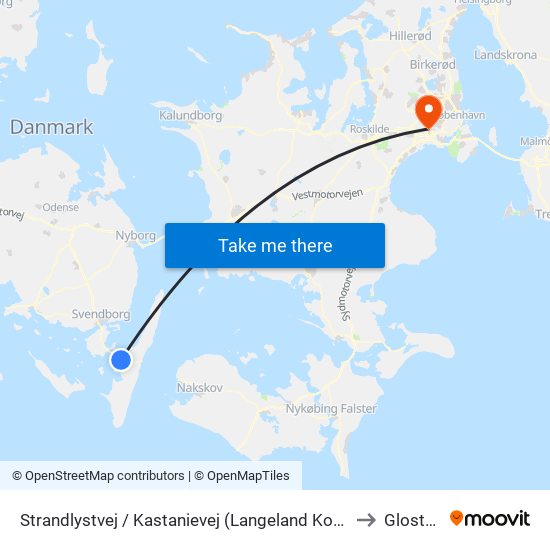 Strandlystvej / Kastanievej (Langeland Kommune) to Glostrup map