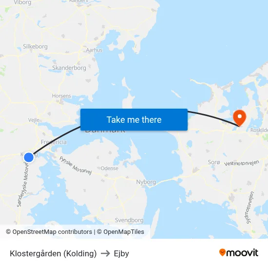 Klostergården (Kolding) to Ejby map